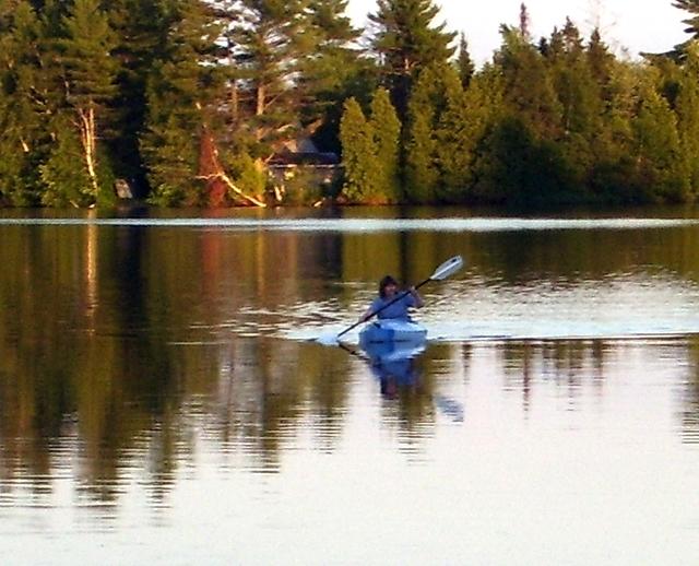 Liz in the kayak