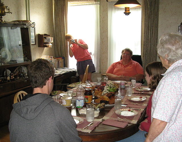 taking the obligatory table shot