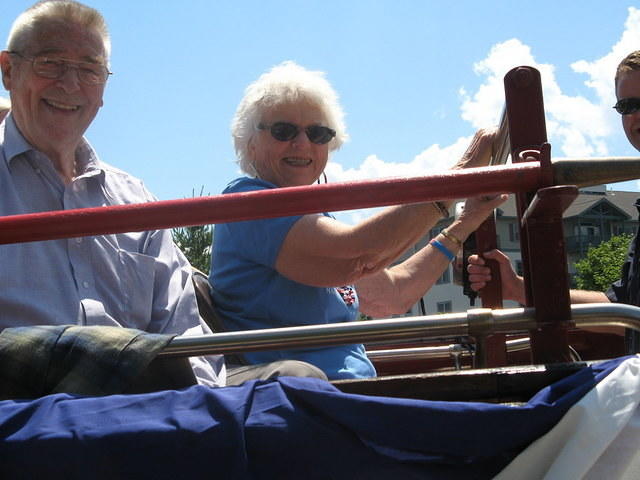 Riding in the fire truck