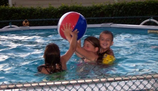 In the pool