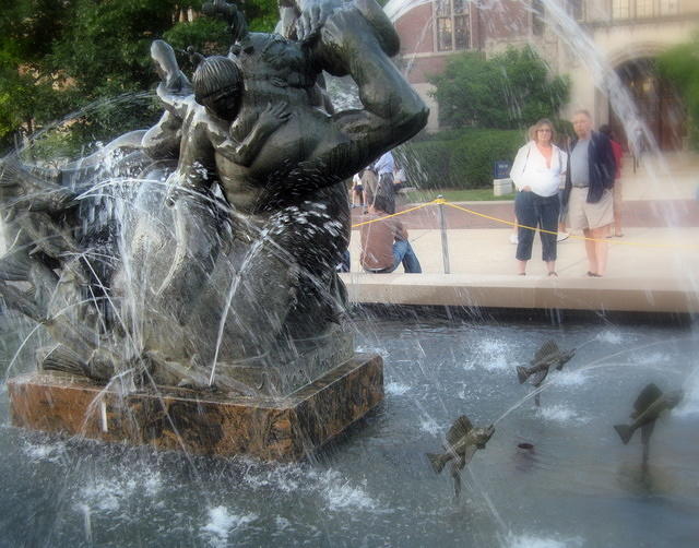 Fountain in front of the League