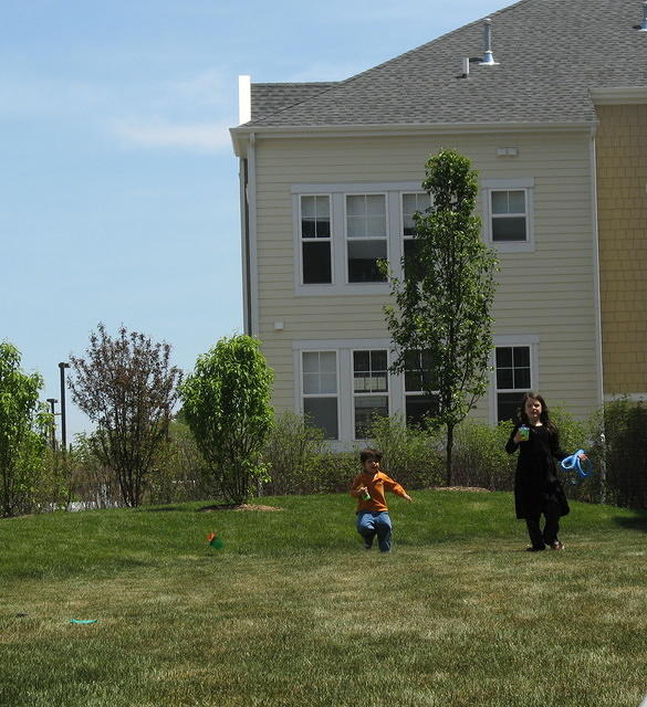 Running on the lawn