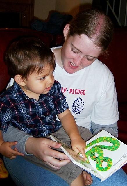 Kate reading to Dash