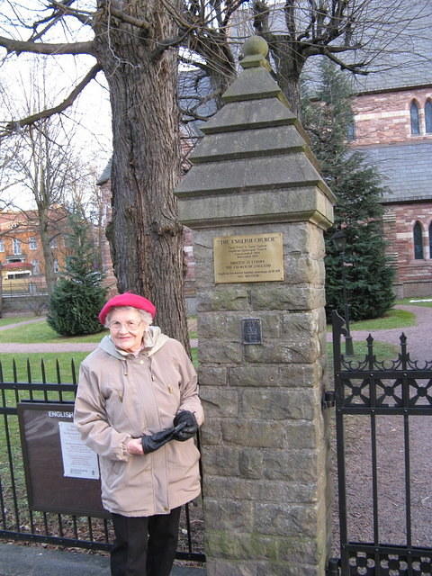 Mom at the Anglican church