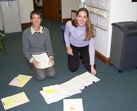 kate and kati on the floor