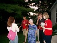 talking in the driveway