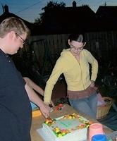 Cutting the cake