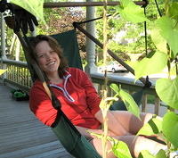 Miriam in the sky chair