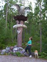 Ann with owl's nest