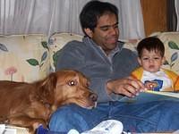 rish reading to casey and dash