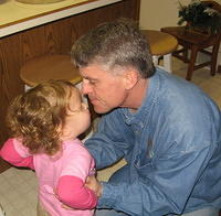 Rubbing noses with Uncle Ken