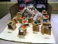 Gingerbread house--with out-buildings