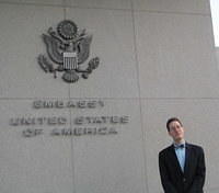 Rob at the embassy